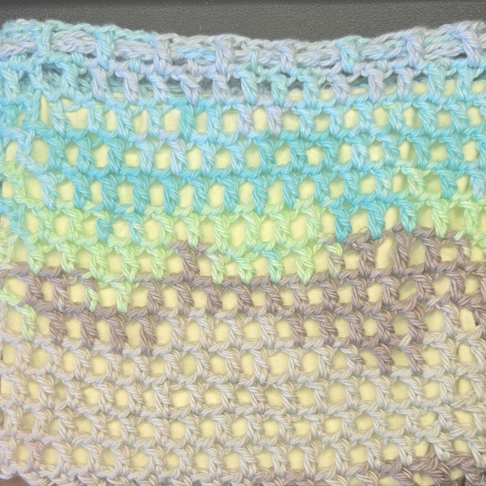 Handcrafted Crochet Drawstring Bag Any Color - Picture 2 of 6